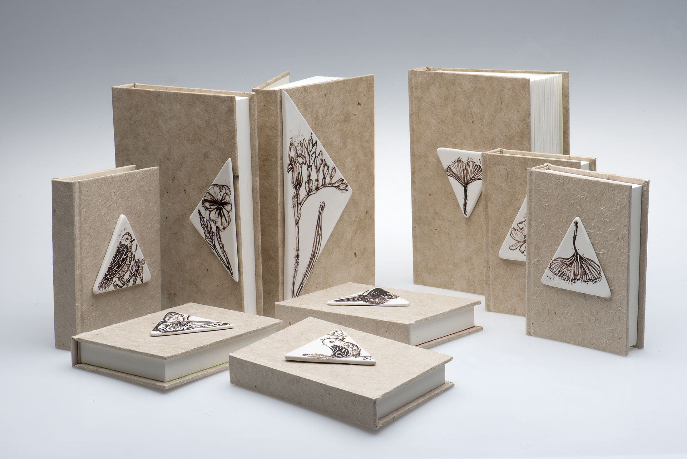 botanical pottery notebooks